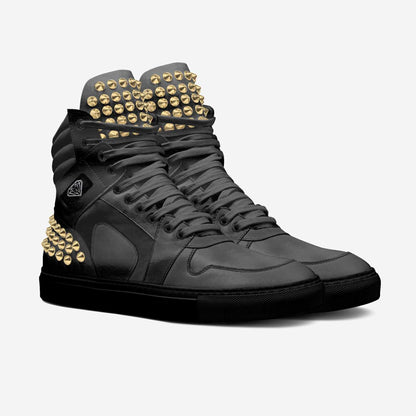 SPIKE FASHION HIGH TOP- OBSIDIAN & GOLD